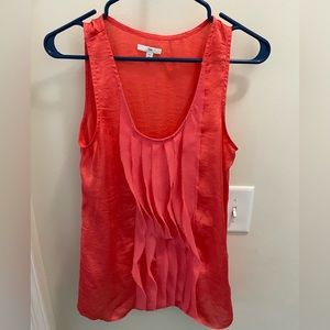 Womens Gap Coral Ruffle Satin Tank Size XS